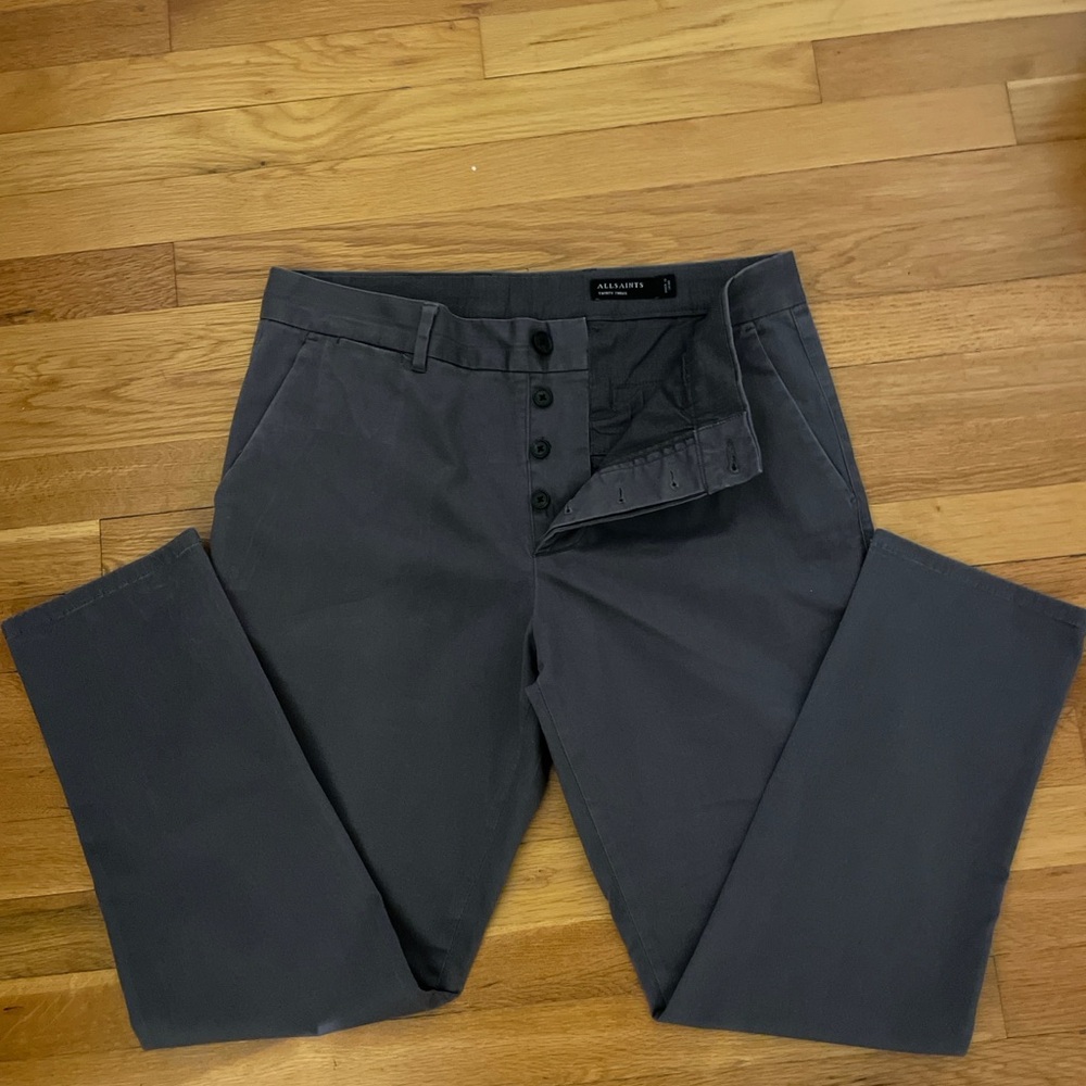 All Saints Men's Indigo Chinos